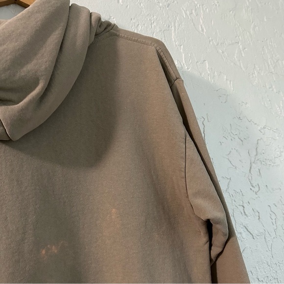 SPORTY & RICH Hoodie Sweatshirt Womens Size Small Neutral Tan - Picture 10 of 11